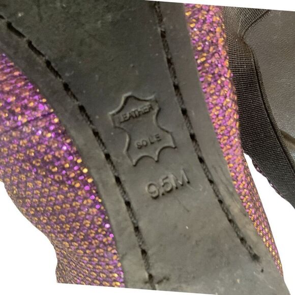 Tory Burch Purple Metallic Sparkle Caroline’s Flats 9.5 - Picture 9 of 9
